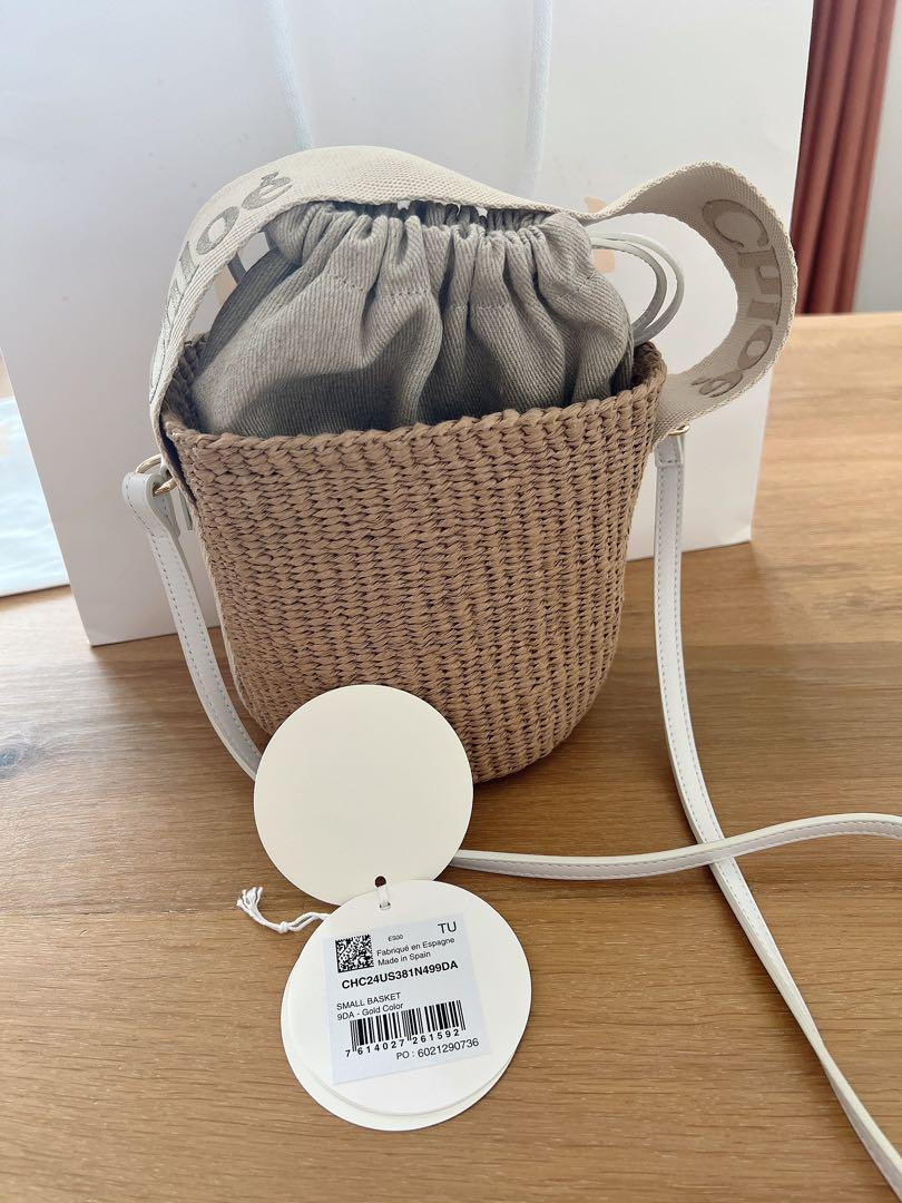 暖かい季節に【Chloe】Woody ミニ レザートリムのバケットバッグ Chloe Woody Small Basket Gold Leather Drawstring Closure | eBay