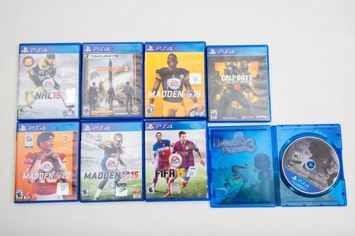 PS4 Mixed Game Lot of 8 - Resident Evil 2, Black Ops 4, The Division 2, Madden
