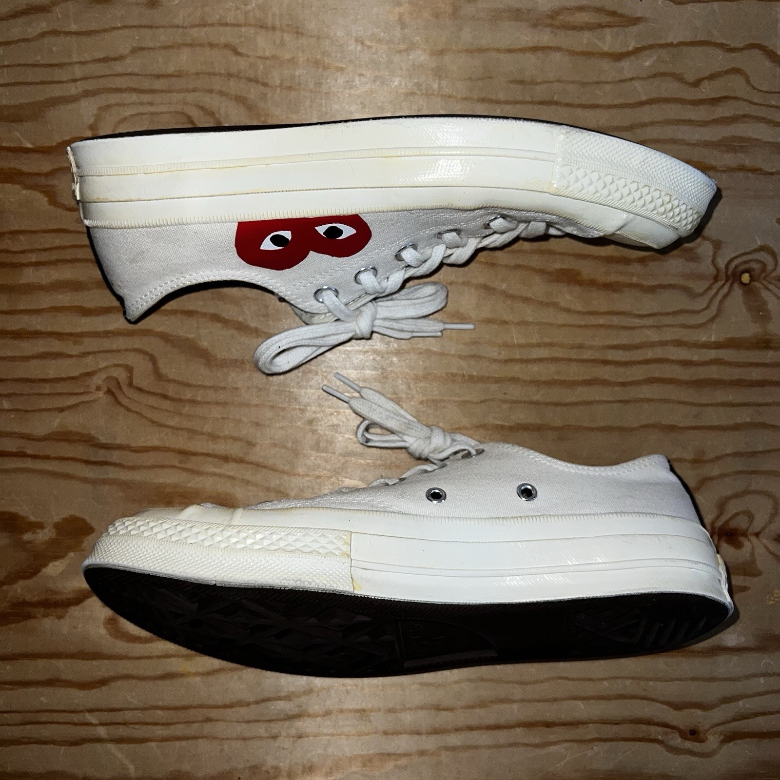 COMME DES GARCONS PLAY x CONVERSE CHUCK 70 LOW MILK 150207C SHOES CDG SIZE 6 thumbnail 2