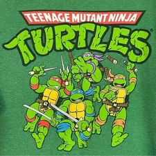Teenage Mutant Ninja Turtles Tee Size XL Cowabunga Comfort & Retro Hero Energy