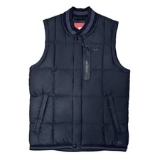 Chaleco acolchado de plumón Nike 550 para hombre pequeño negro estilo bombardero plumón de ganso