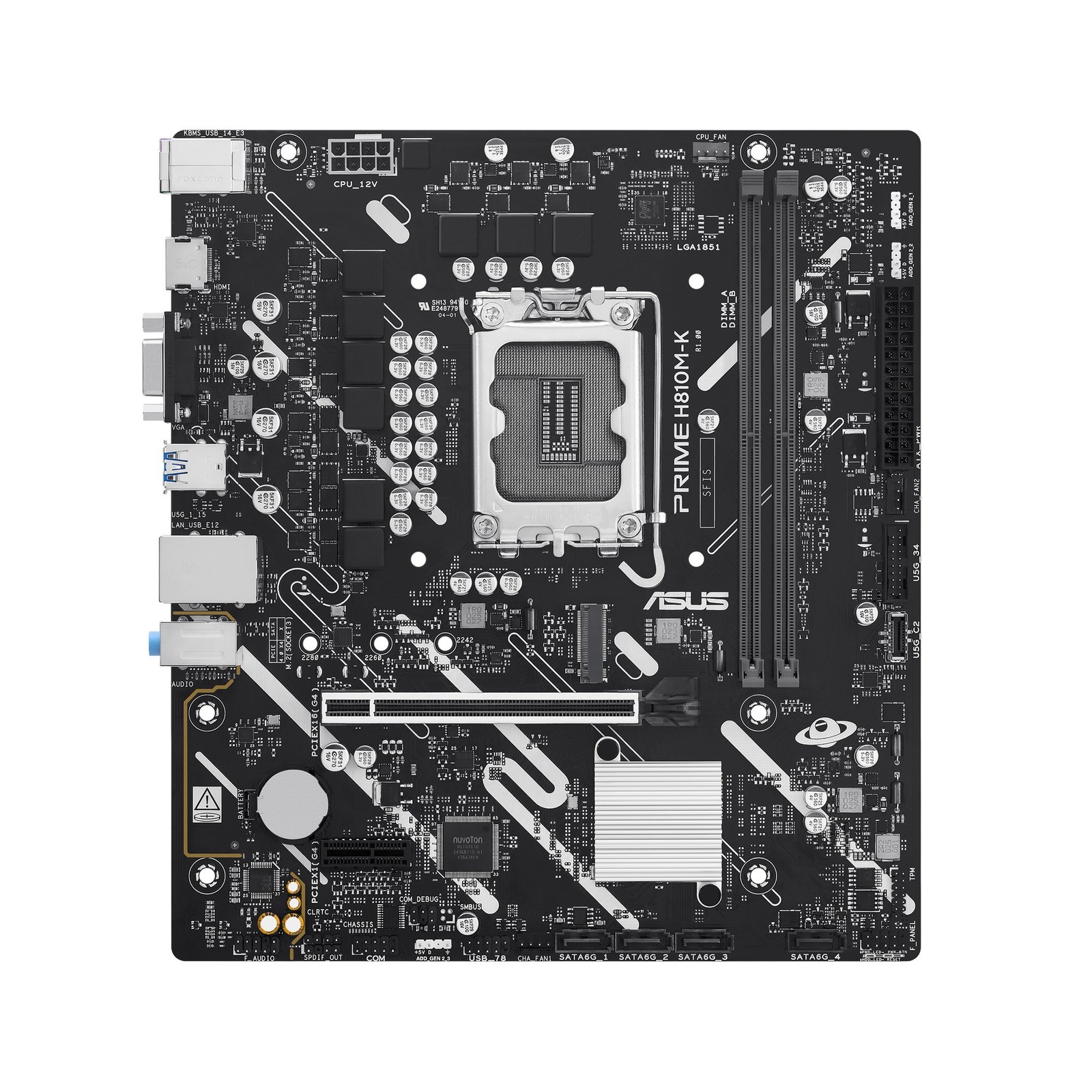 ASUS PRIME H810M-K LGA1851 DDR5 mATX Motherboard - Image 3