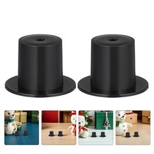 120pcs Small Top Hat: Christmas Black Snowman Mini Top Hat, Bear Doll Cap For