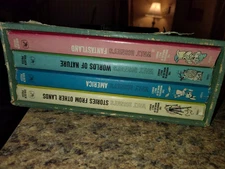 The Wonderful Worlds of Walt Disney 4 Hardcover Book Box Set 1965 Golden Press