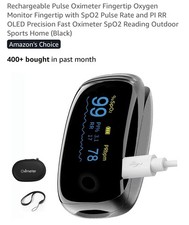 Fingertip Pulse Oximeter Blood Oxygen Monitor with Heart Rate and SpO2