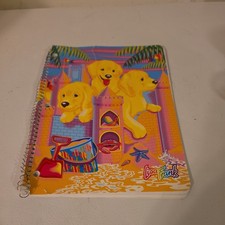 Vintage Lisa Frank Sandcastle Puppies Spiral Notebook