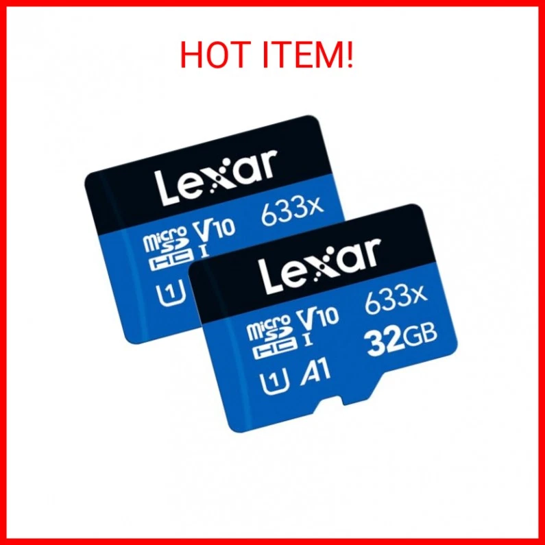 Lexar 32GB (2-Pack) High-Performance 633x micro SD Card w/ SD Adapter, UHS-I, C1 - Image 2 of 2