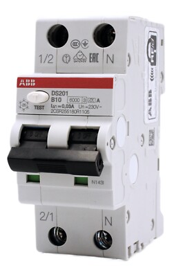 ABB FILS Schalter DS201A B10 0,03  Typ A 10A  30mA