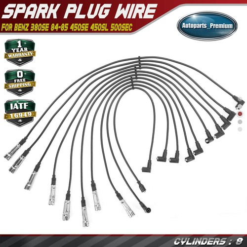 10x Spark Plug Wire Sets for Mercedes-Benz 380SE 84-85 450SE 450SL 500SEC W126 - Foto 1 di 8
