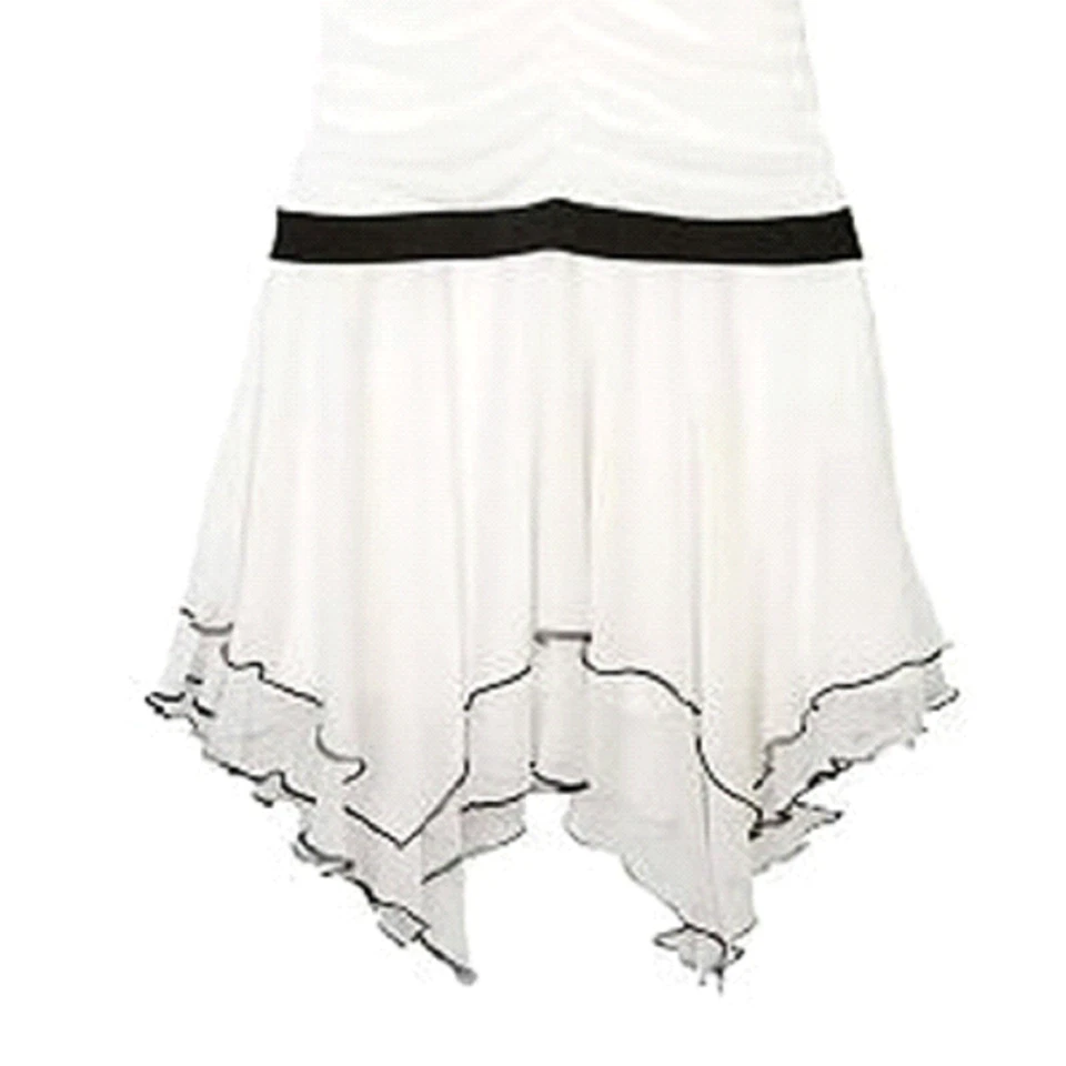 Vestido halter IZ Amy Byer Big Girls capa simulada marfil/negro -NUEVO CON ETIQUETAS Foto 3 de 3