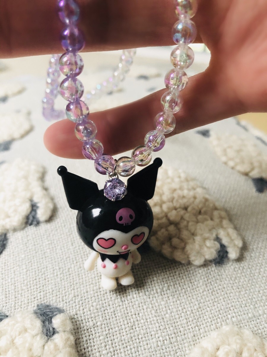Kuromi Purple Beaded Necklace Melody Sanrio Hello Kitty Punk