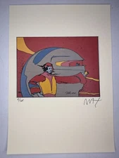 PETER MAX COA Vintage Original Art Print Poster Lithograph Signed Limited 