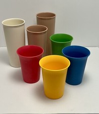 Tupperware Tumblers Vintage Lot of 7 Made in USA 3 Sizes