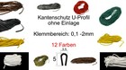 Kantenschutzprofil Kantenschutz Keder Profil Klemmprofil Gummi für Blech PVC