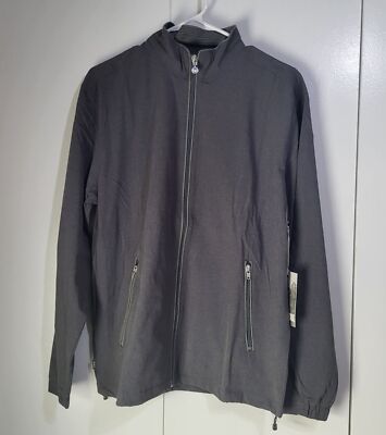 Linksoul Men's Small Black Morris Full-Zip Windbreaker Golf LS524 Athleisure