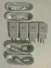 LOT For Samsung Galaxy S6 S7 Note4 Note5 Adaptive Fast Rapid Charger + 5ft Cable