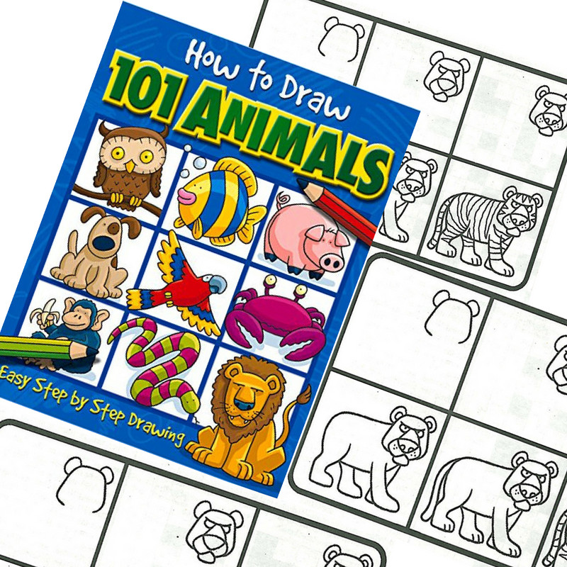 How To Draw Animals Step By Step For Kids Easy Learn Cute