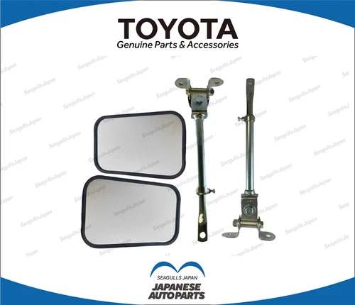 TOYOTA Genuine OEM LAND CRUISER FJ40 FJ45 BJ40 BJ42 Outside Mirror & Arm x2 Set