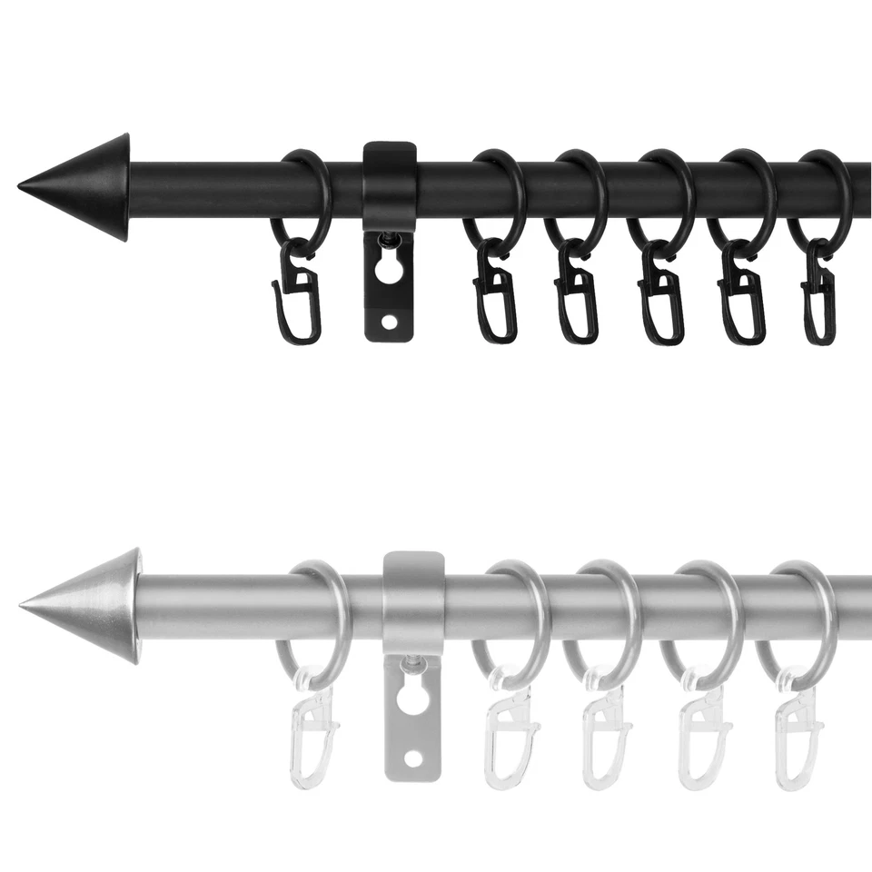 LICHTBLICK Gardinenstange Kegel, 16 mm, ausziehbar 130 - 240 cm
