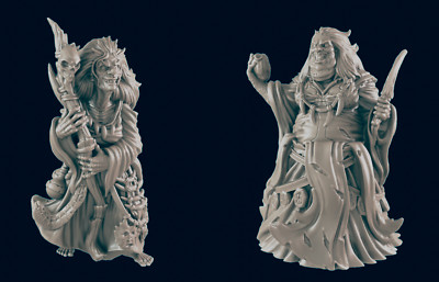 ''Hags x2 lot'' Beasts & Baddies 2 EC3D resin miniatures D&D Frostgrave fantasy