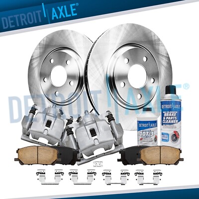 8pc Front Rotors Brake Pads Calipers for Lexus RX330 RX400h Toyota Highlander