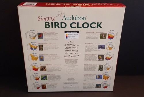 Audubon Singing Bird Clock New In Box - Imagen 3 de 3