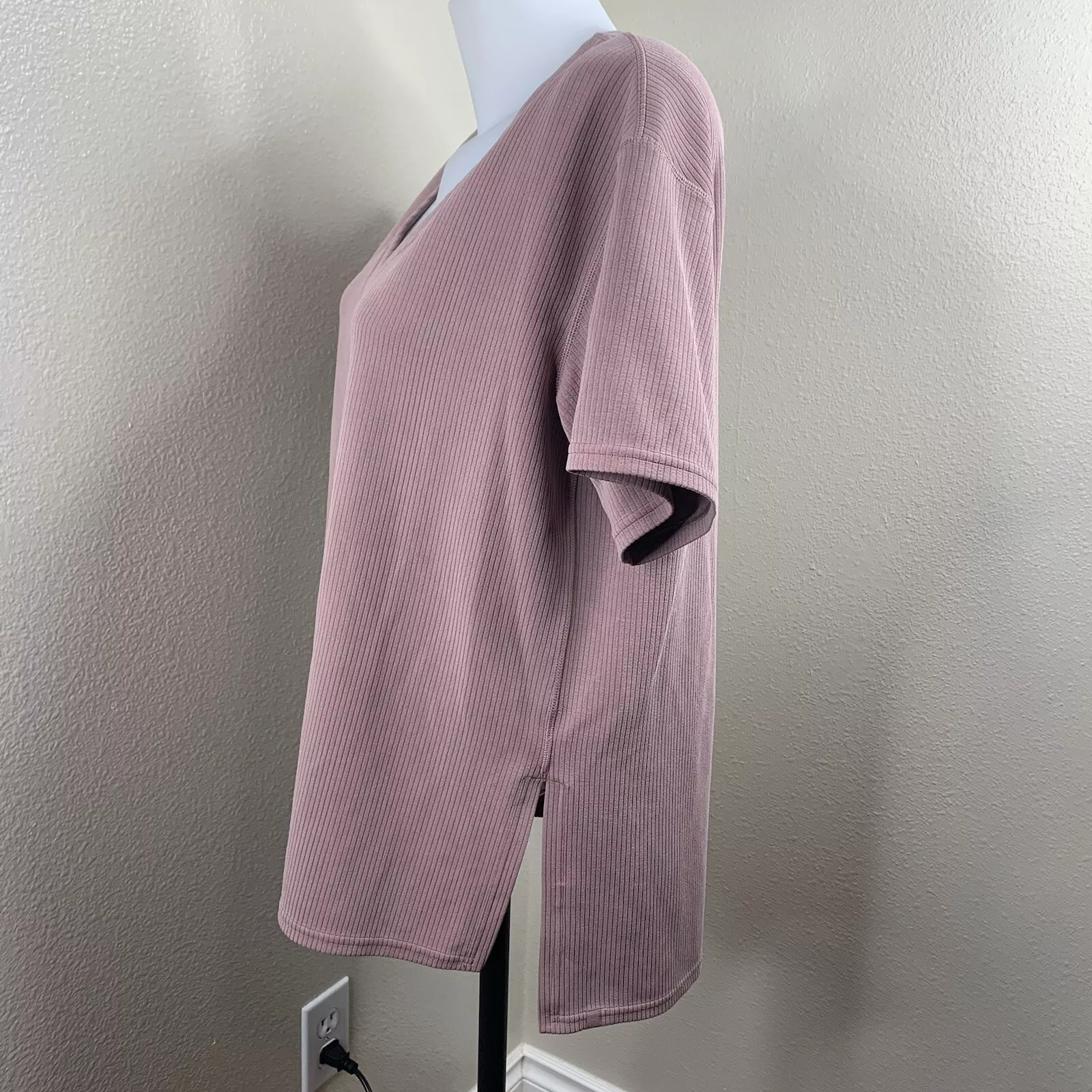 lululemon ribbed softstreme relaxed fit oversized shirt