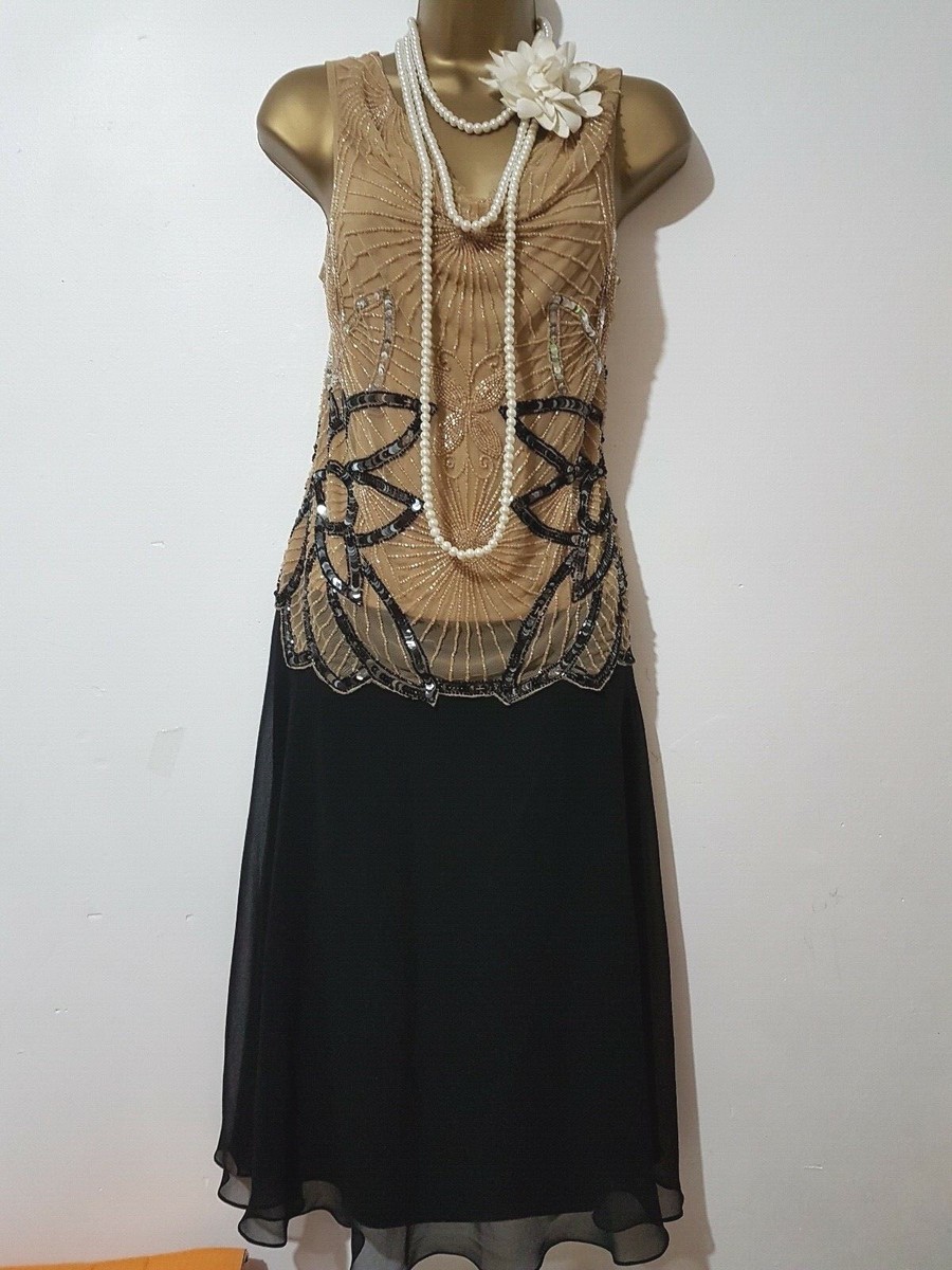 JOANNA HOPE 20'S STYLE GATSBY FLAPPER CHARLESTON DECO SEQUIN/BEAD
