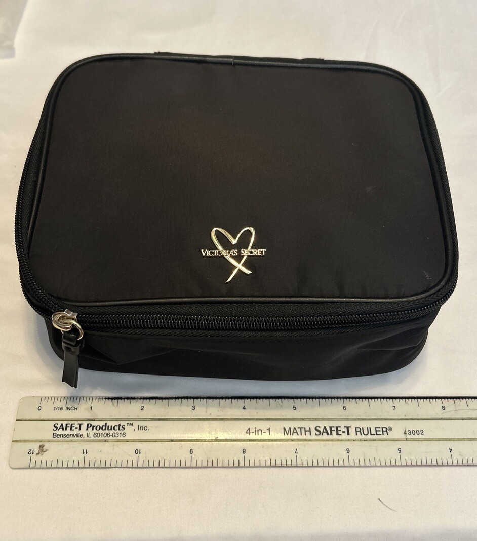 Victoria Secret Toiletry Bag Black Crackle Design Falak Tayyeb