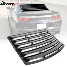Fits 10-15 Chevy Camaro Rear Window Louvers Cover Sun Shade ABS - Gloss Black