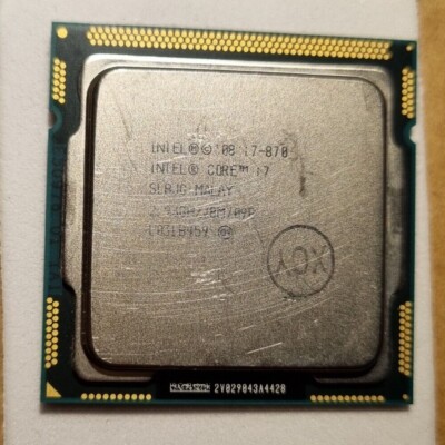 Intel Core I7 870 2.93 GHz 2.9 GHz  Quad Core 8M 95W LGA 1156 Processor CPU Chip