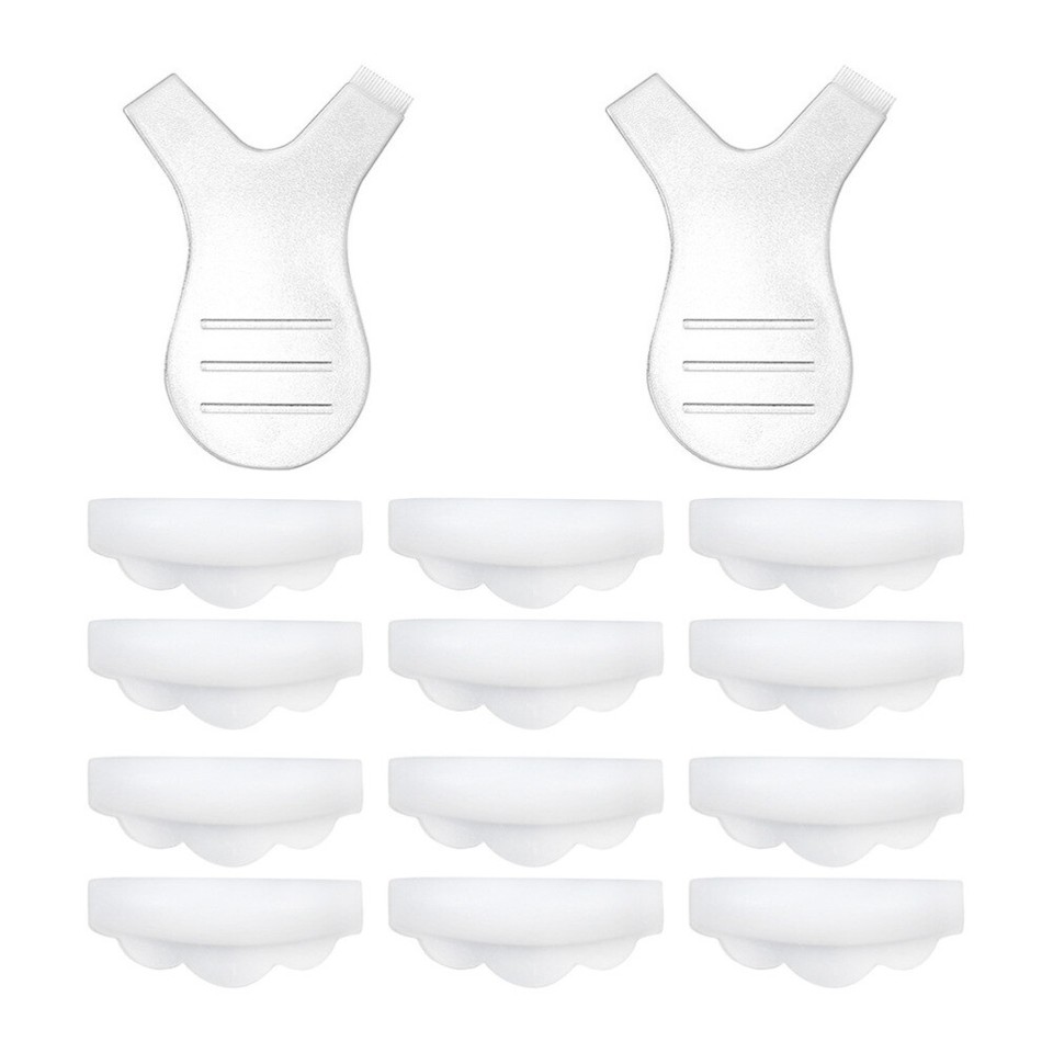 12 Pcs Silicone Eye Pads Eyelash Lift Permanent Patches Mini Curler