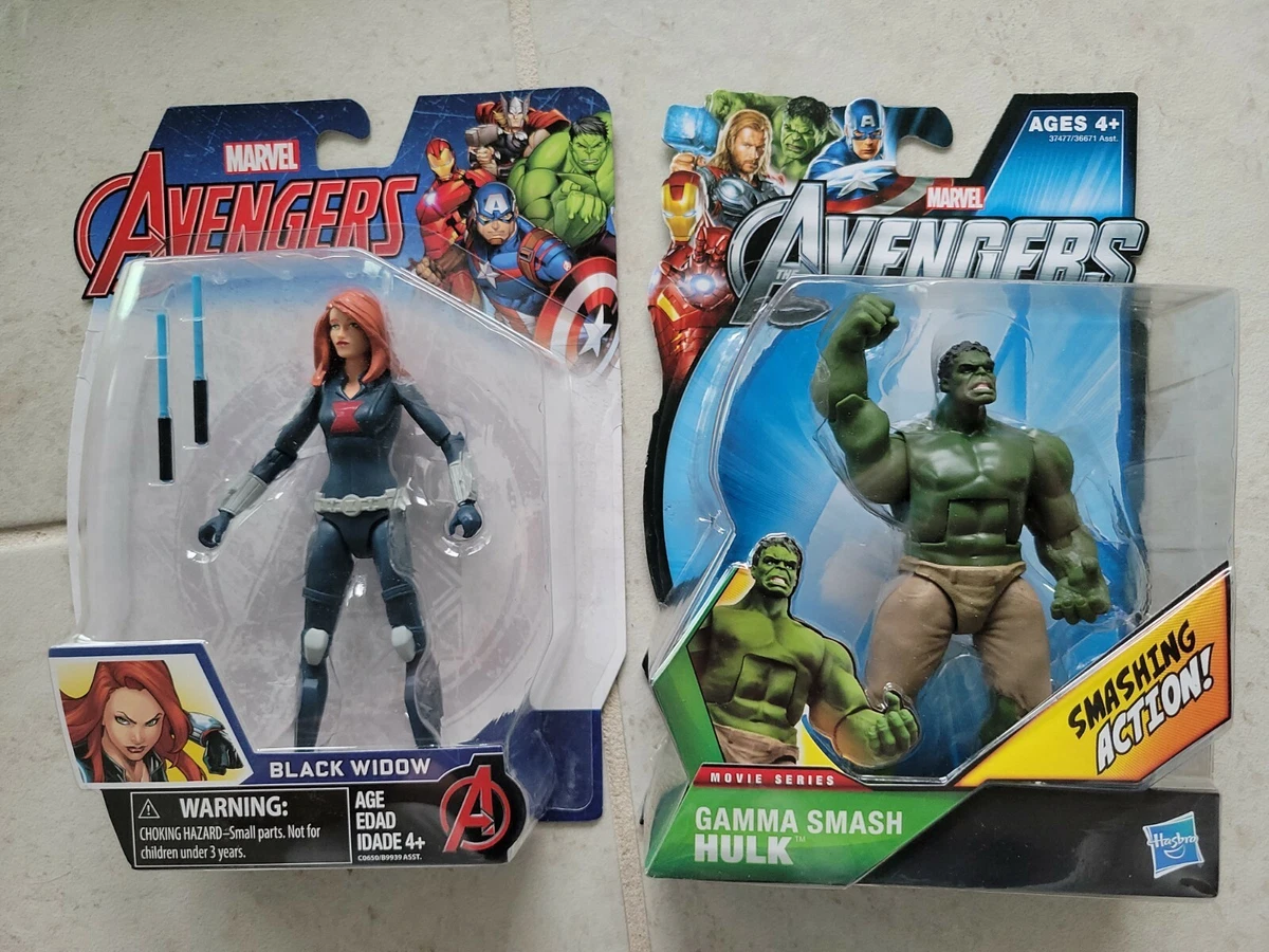NEW MARVEL AVENGERS ACTION FIGURES BLACK WIDOW & INCREDIBLE HULK  HASBRO! a139 | eBay