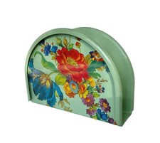 MacKenzie Flower Market Green Napkin Holder B...