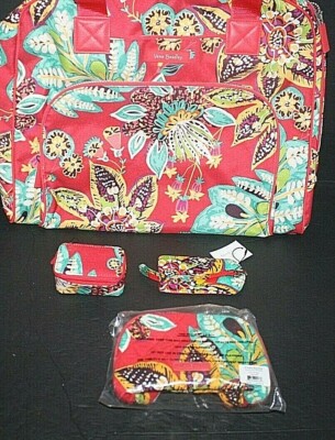 NWT Vera Bradley RUMBA Go Anywhere Carry On BAG  cosmetic  TAG  EVERYTHING case