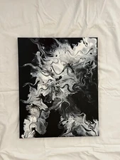 ACRYLIC POUR PAINTINGS ON CANVAS - various sizes and prices