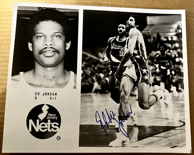 ED JORDAN AUTOGRAPHED 8 X 10 B & W PHOTO NEW JERSEY NETS MINT | eBay