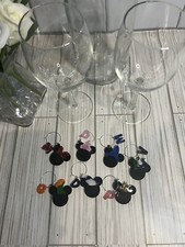 Homemade Wine Glass Charms Drink Tags Set Disney Themed  7 Set