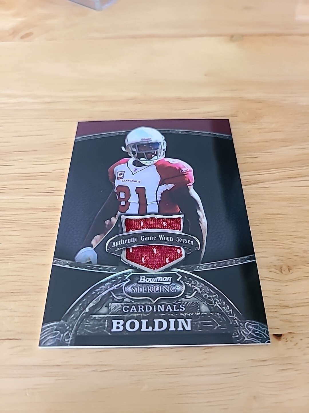 2008 Bowman Sterling Black Refractor GU Jersey /50 Anquan Boldin #73 $$$