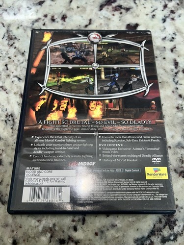 Sony PlayStation 2 PS2 Mortal Kombat: Deadly Alliance BL CF - Picture 2 of 3