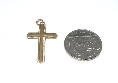 Unisex, Ladies, Gent's 9ct 9carat yellow cross pendant - 第 3/5 張圖片