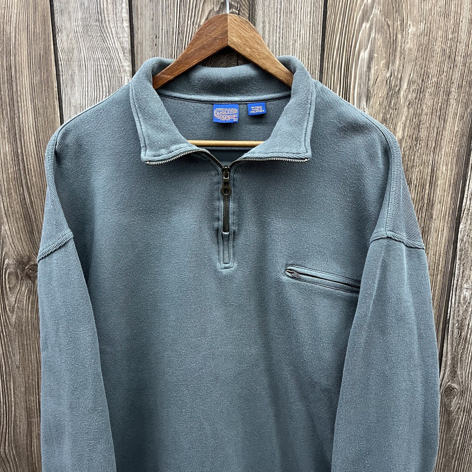 Pendleton 1/4 Zip Pullover Sweater Sweatshirt Che… - image 3