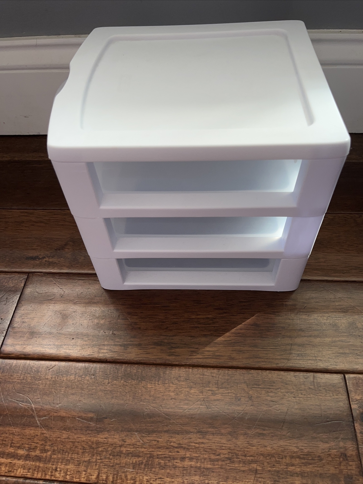 sterilite Clearview white 3 drawer Desk organizer storage container 7” Small eBay