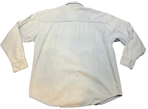 VTG Crystal Springs Men’s L Denim Long Sleeve Shirt Jack Russell Terriers Dog - Picture 6 of 6