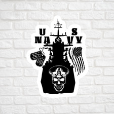 Veteran sticker vinyl decal memorial American solider U.S. Navy American flag