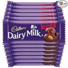 Cadbury Dairy Milk Fruit and Nut 36 Gram (Pack of 12)