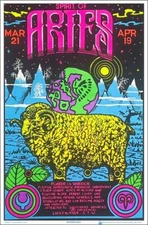 Aries Zodiac Sign Blacklight Poster 23" x 35"