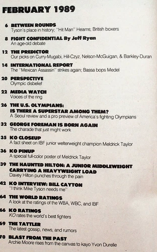 1989 February KO Knockout Boxing Magazine George Foreman Bill Clayton Mike Tyson - 画像7/7