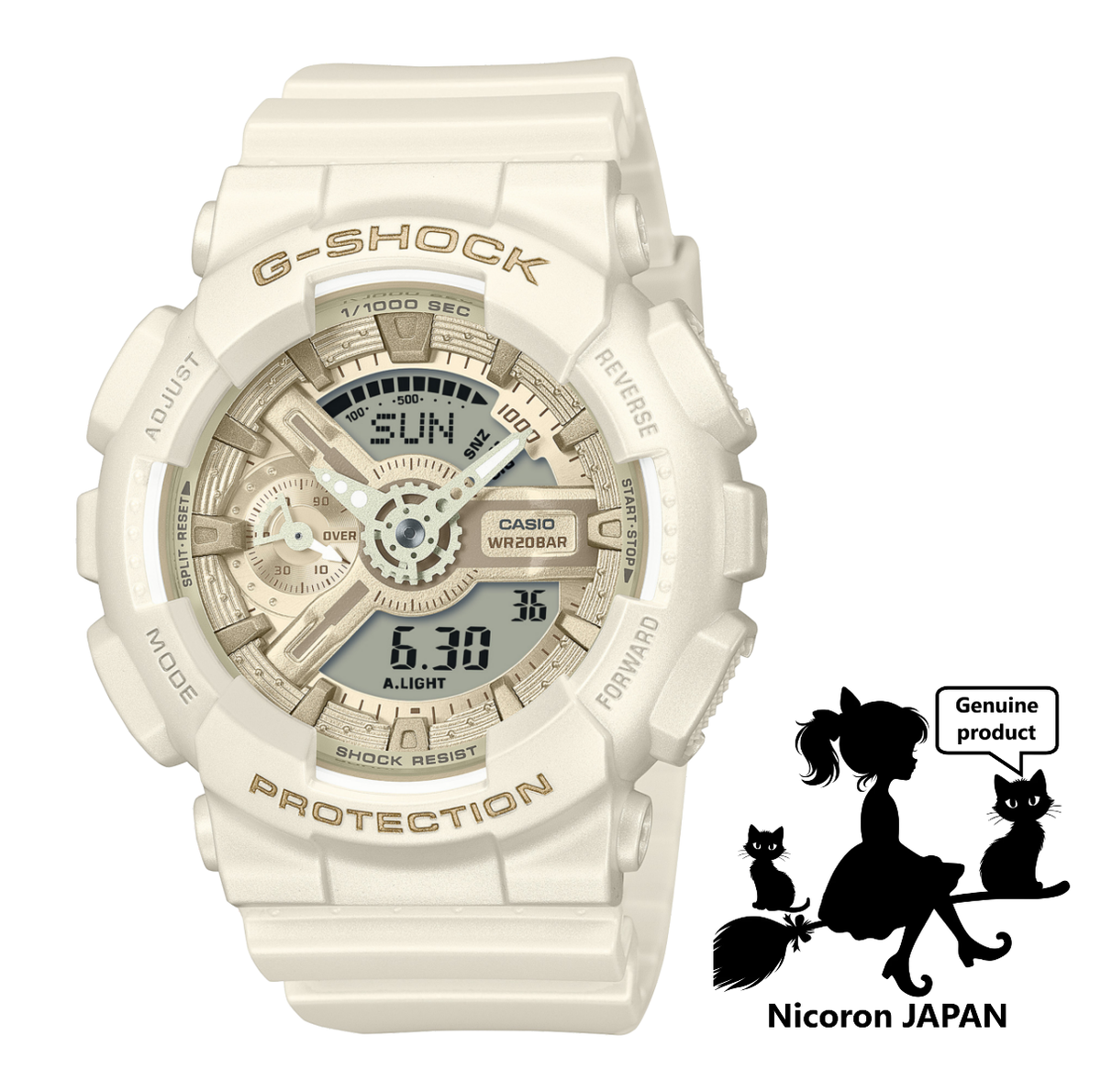 CASIO G-SHOCK Women's Watch GMA-S110ST-7AJF White Kawaii cute