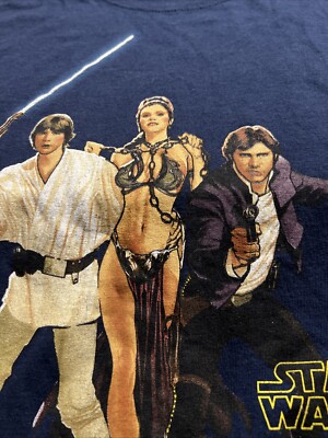 COMIC CON Star Wars Graphic T-Shirt Blue XL 2007 | eBay